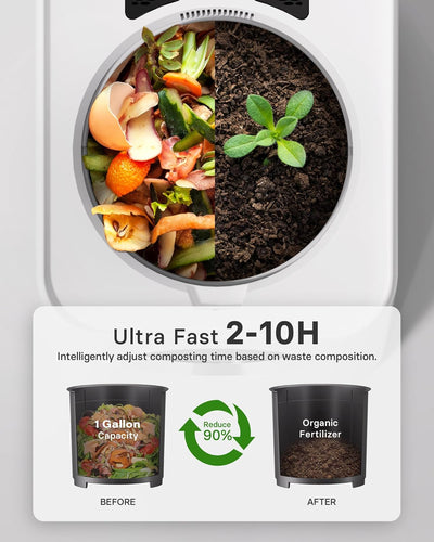 Compostador cocina Smart Mill 1gal con pantalla tactil 4 cuchillas