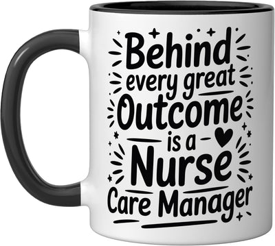 Taza de cerámica para gestión de casos, negro/blanco