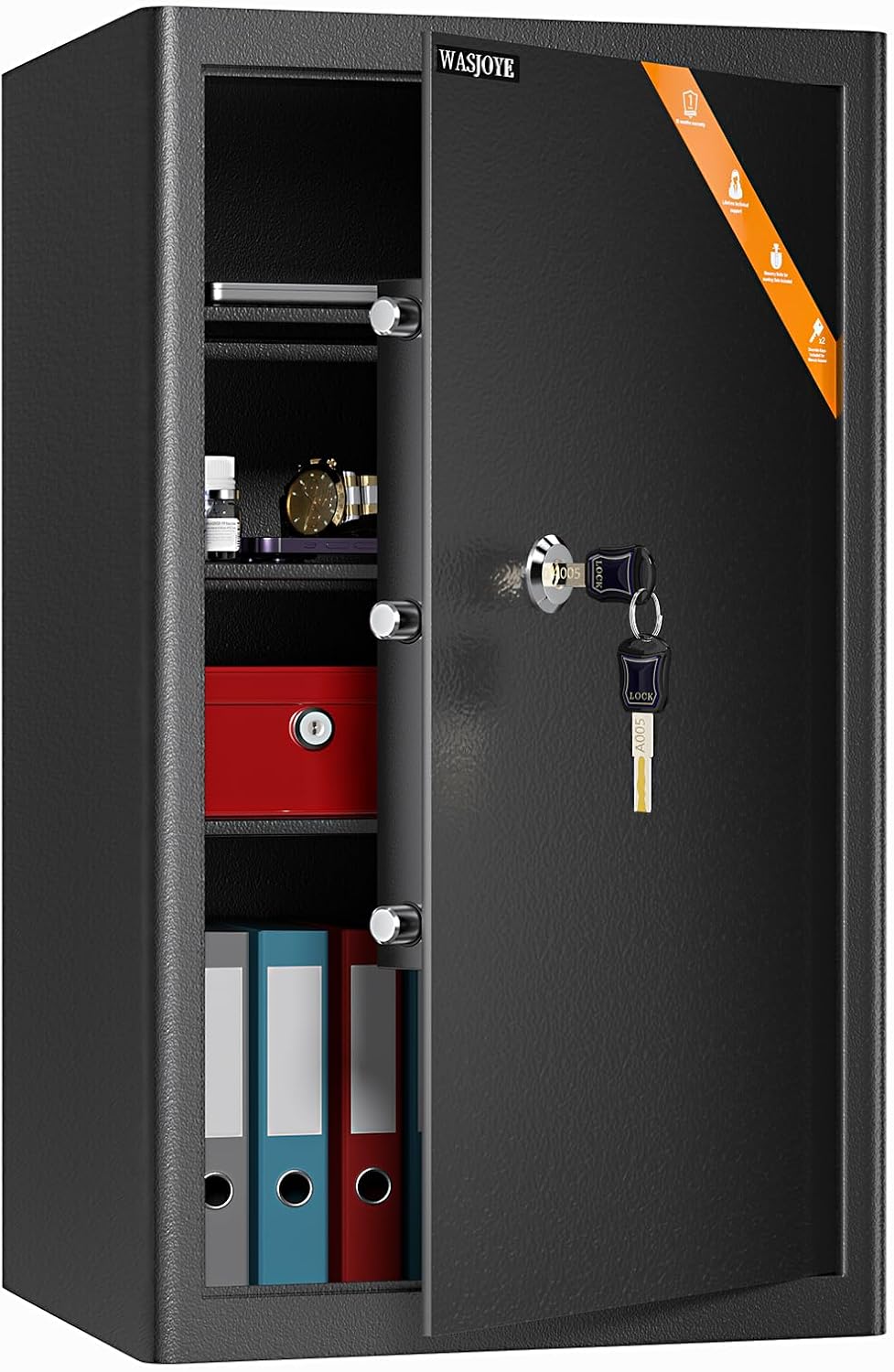 Caja seguridad hogar 3.7ft³ cerradura acero