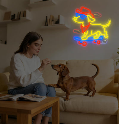Signo Led perro neon para decorar paredes y fiestas
