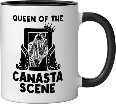 Canasta Queen Taza Cerámica Negro/Blanco