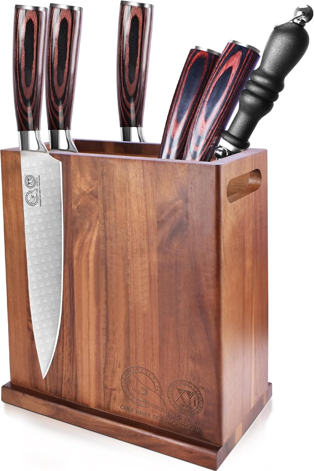 Set 13 Cuchillos Acero Inox con Bloque Magnético y Accesorios
