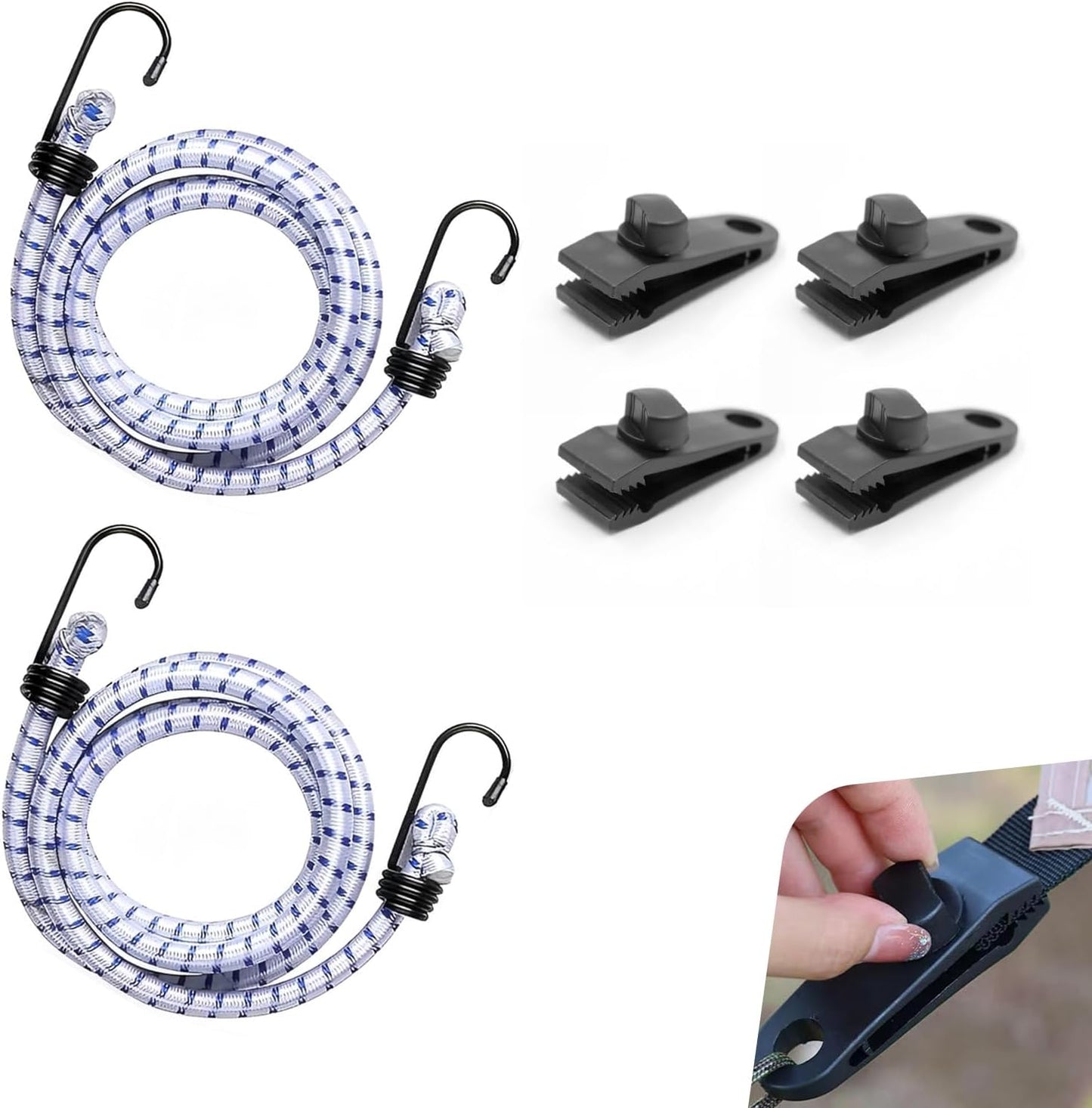 Set 2 protectores viento con correa 5.08pies resistentes