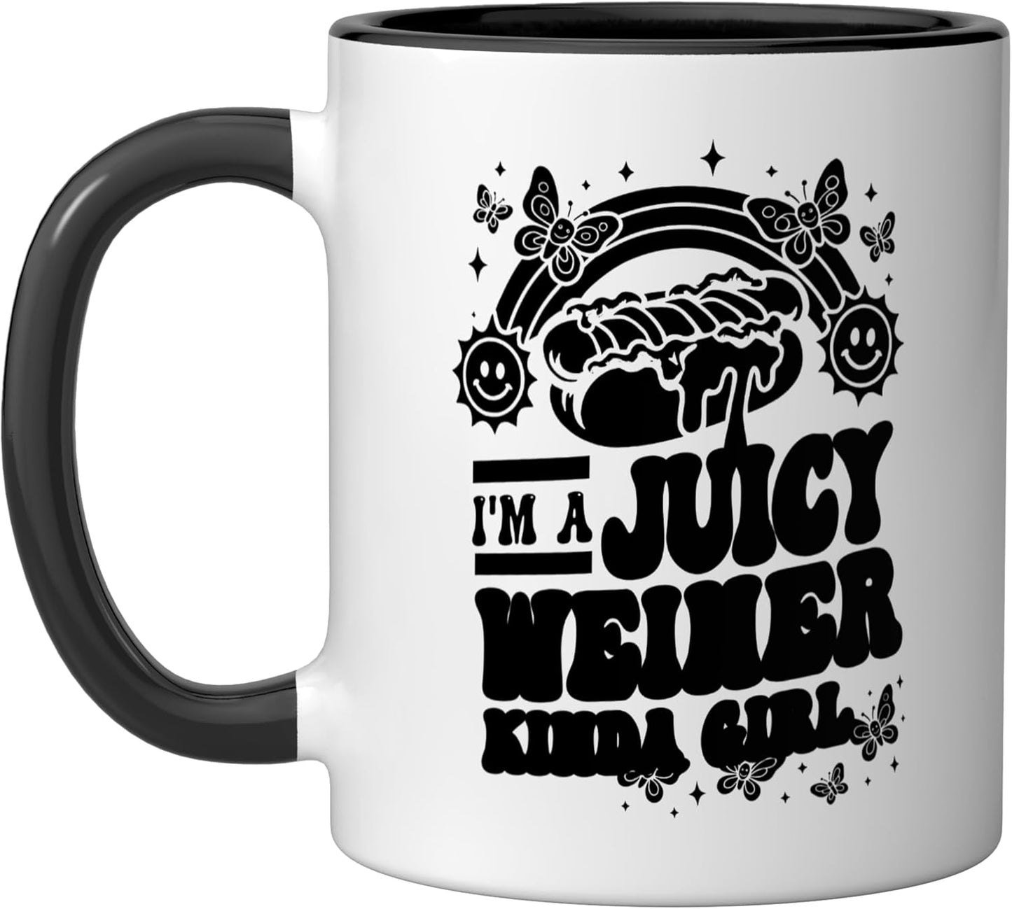 Taza Cerámica Juice Wieners Glizzy Gobbler Negro/Blanco