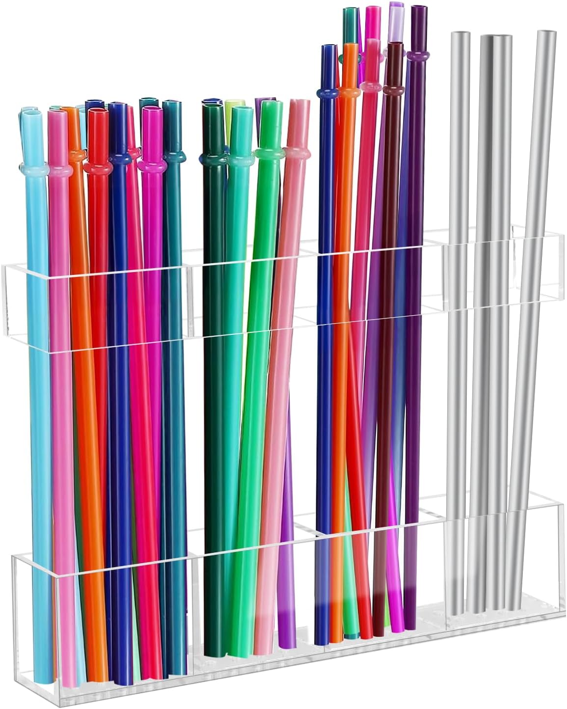 Soporte acrílico para popote transparente para puerta de armario
