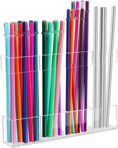 Soporte acrílico para popote transparente para puerta de armario