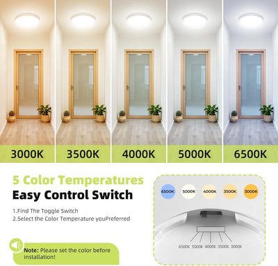 6 Lámparas LED empotrado 7pulg 15-100W para pasillo baño dormitorio