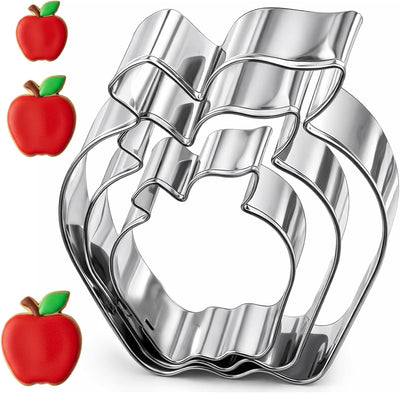 Set 3 cortadores manzana acero inox 3.4x2.6x1.9pulg
