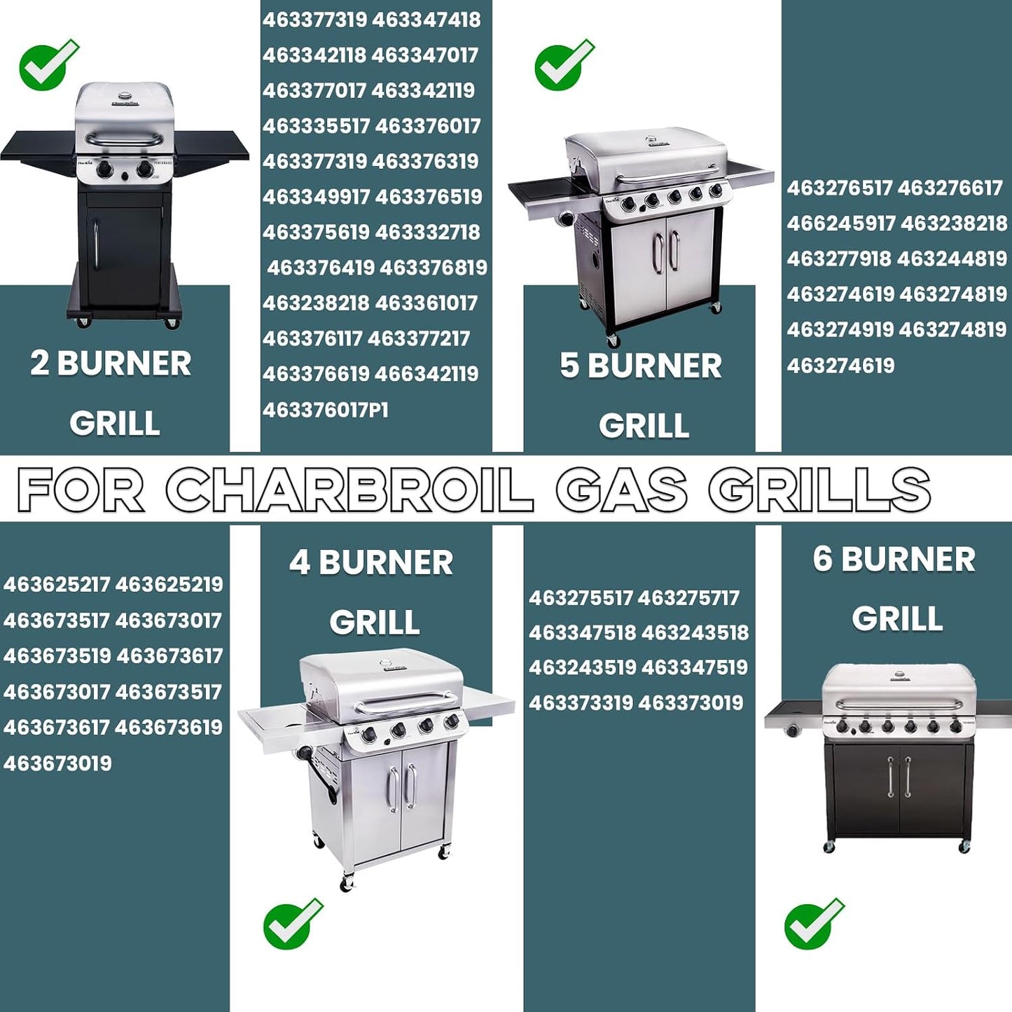 Kit piezas parrilla Charbroil Performance 5 Quemador