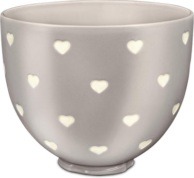 Cuenco de cerámica con corazones para batidora KitchenAid