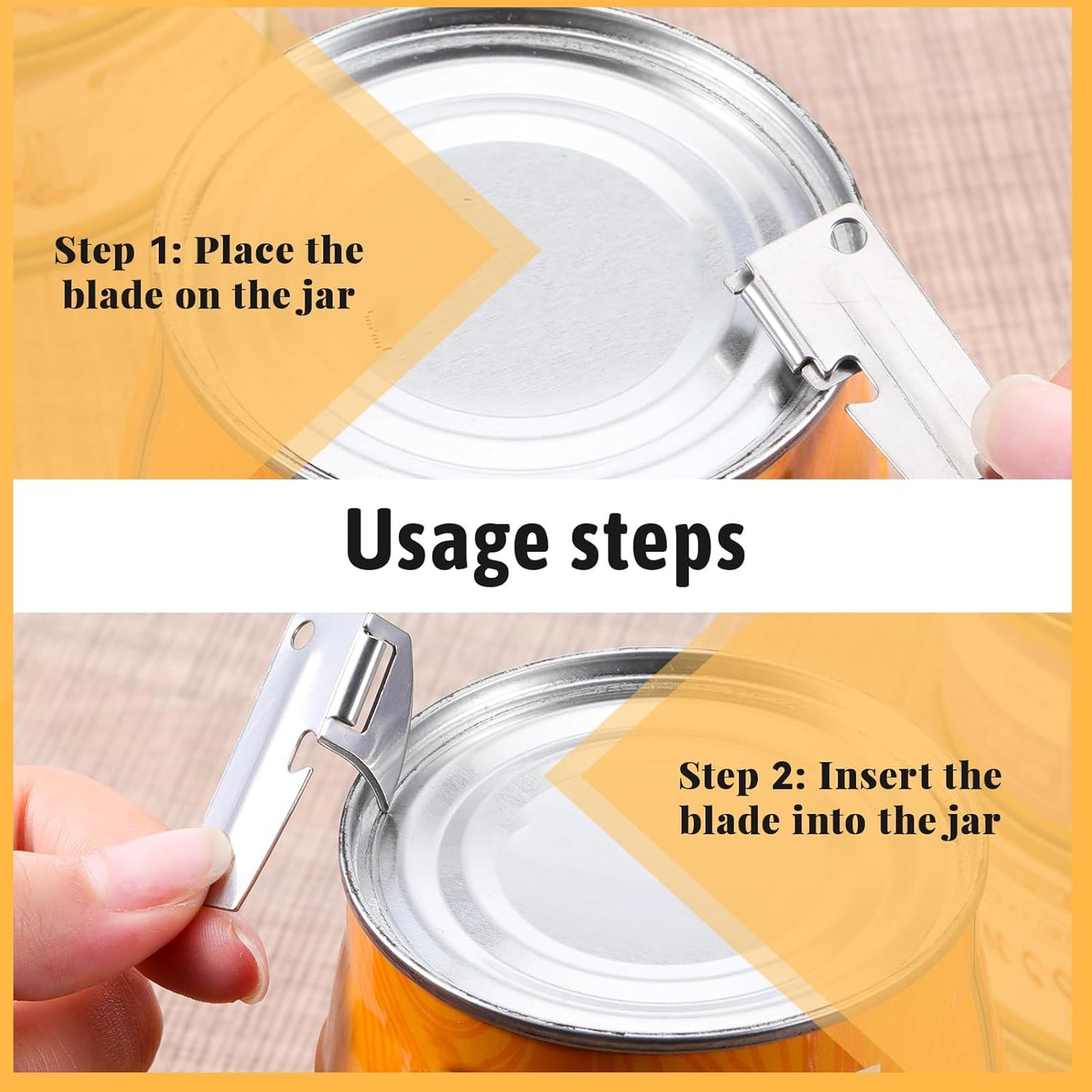 Abrelatas manuales de acero inoxidable P-38 plateado para acampar