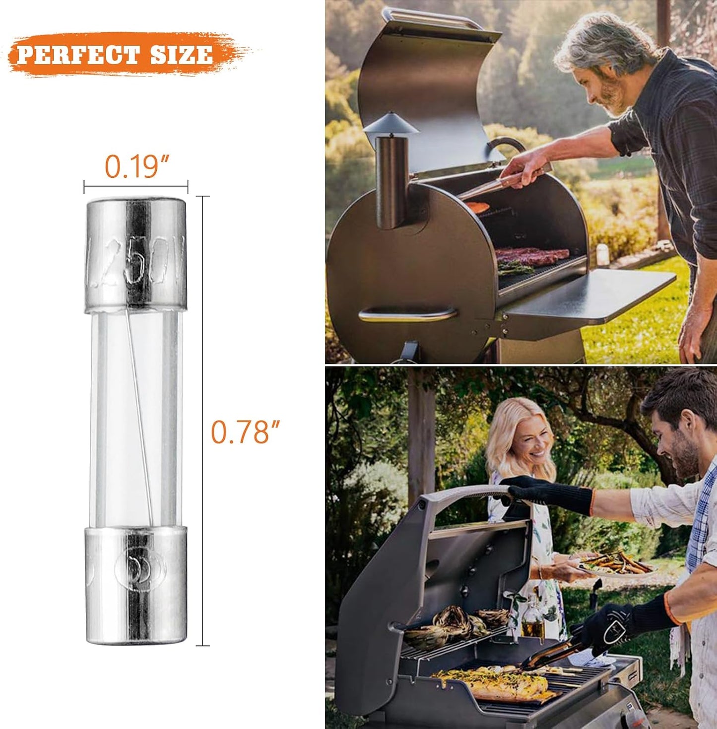 Fusible 5A 250V para parrillas pellets Pit Boss Traeger 10uds