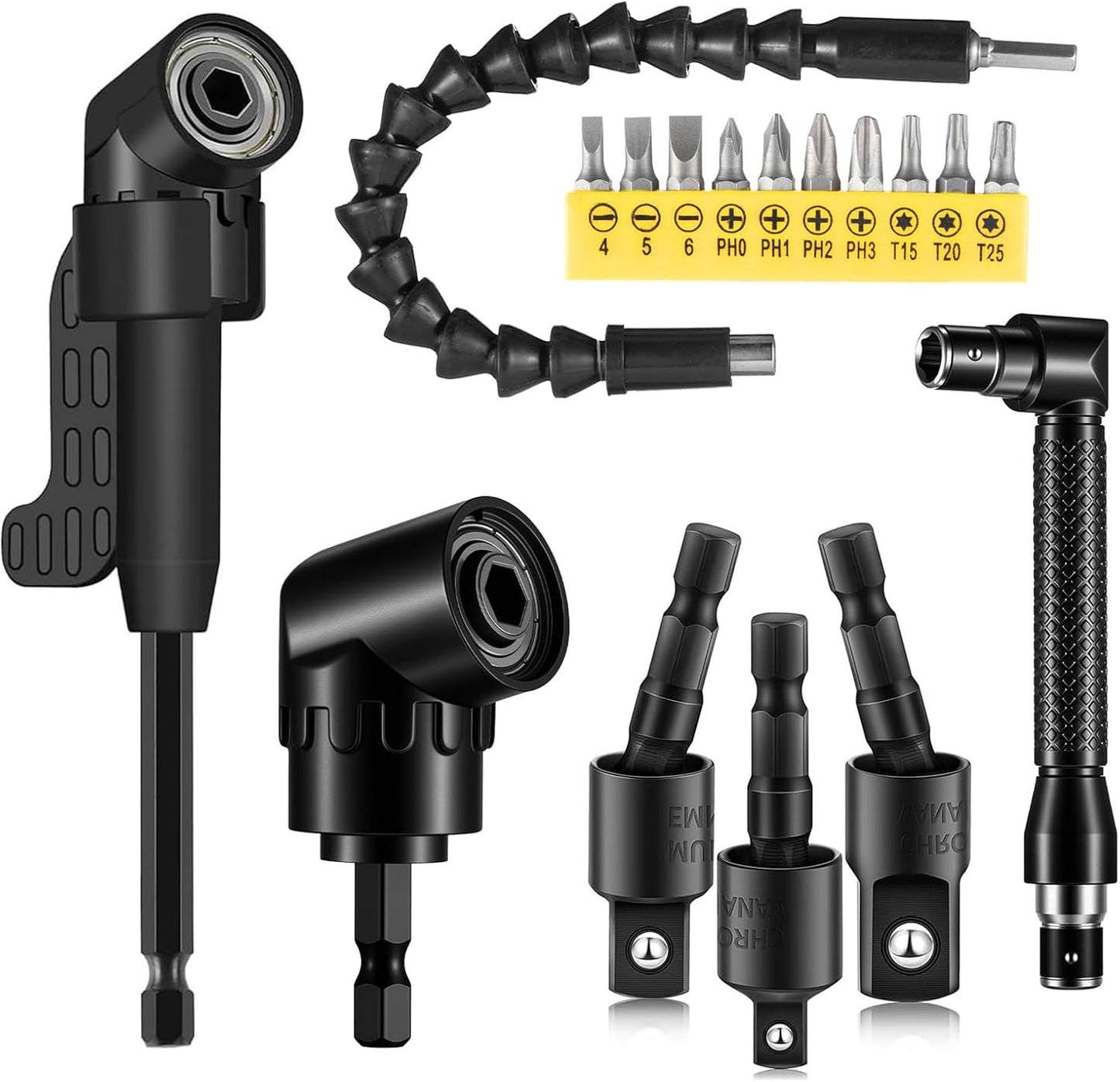 Set 17 Pzas Broca Flexible Eje 360°