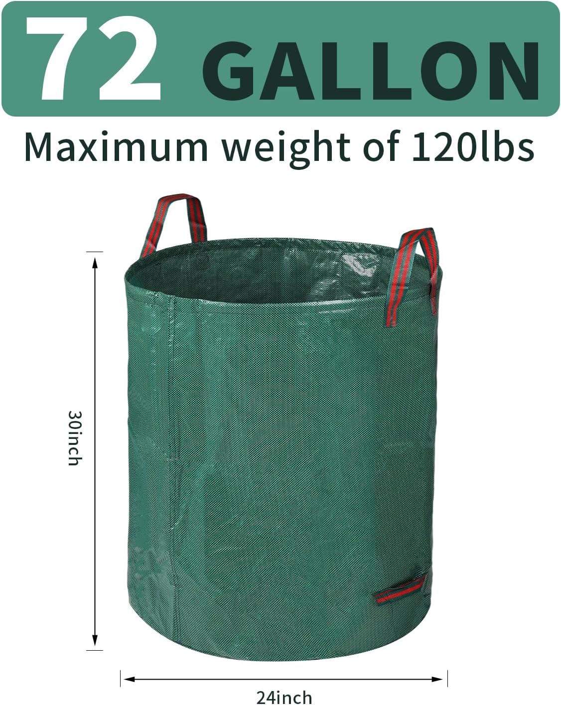 3 Pzas Bolsas Jardín 72gal Reutilizables Resistentes