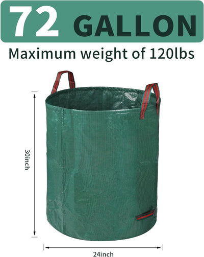 3 Pzas Bolsas Jardín 72gal Reutilizables Resistentes