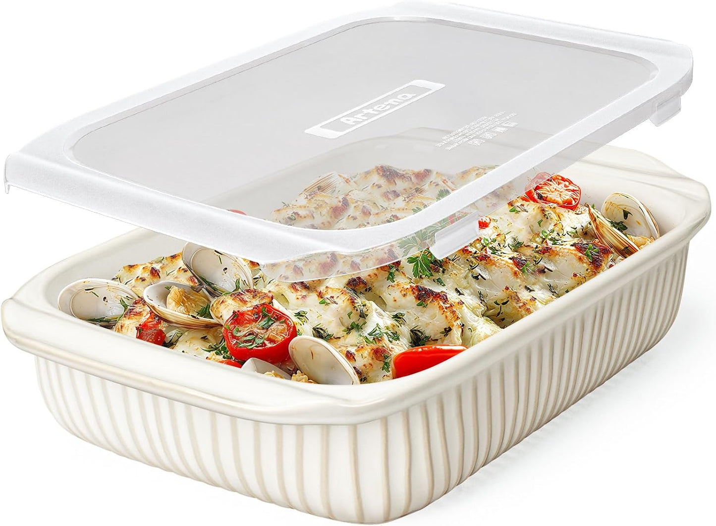 Set 4 Platos Cerámica para Horno 5.1qt
