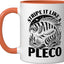 Taza Cerámica para Peces de Agua Dulce Tiger Pleco Naranja/Blanca