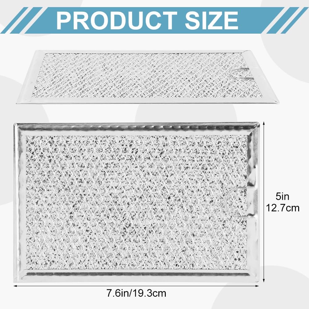 2 Filtros grasa microondas LG comp 7.6x5" plateado