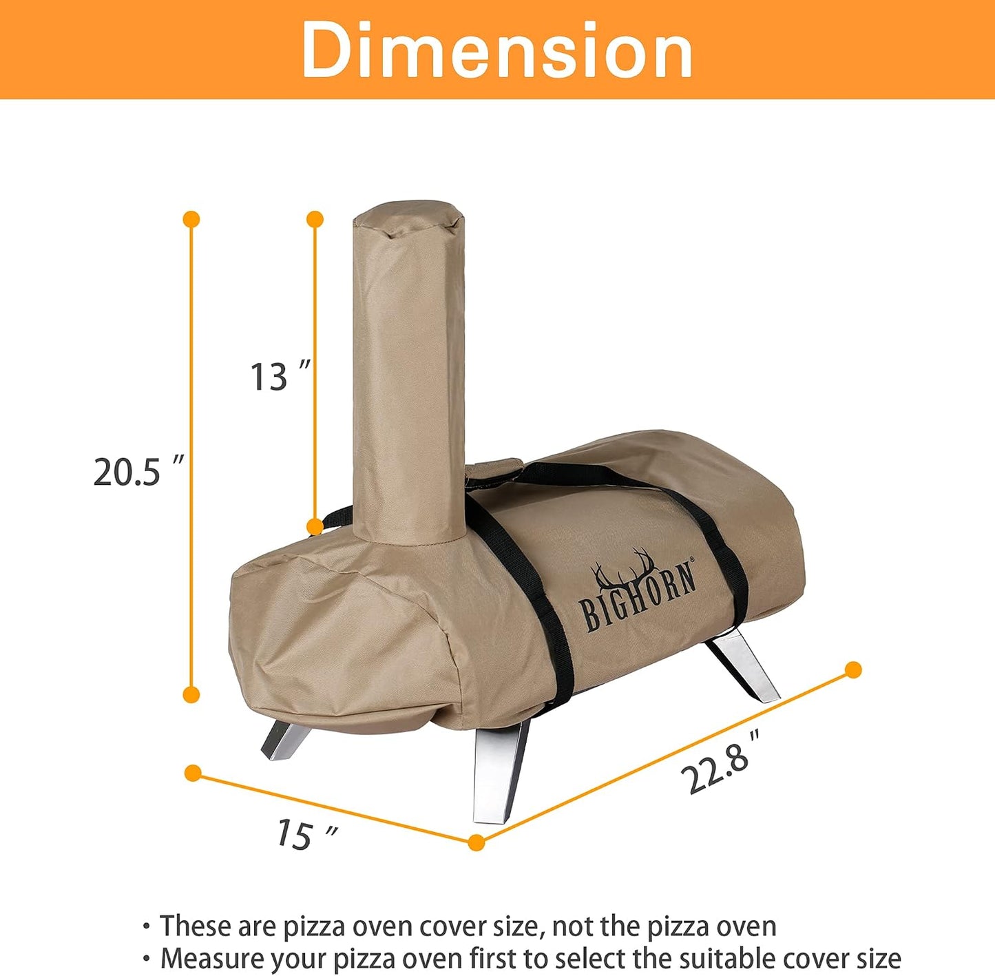 Funda horno pizza color marrón