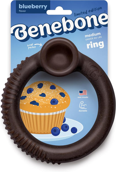 Juguete masticable perros agresivos sabor arándano mediano