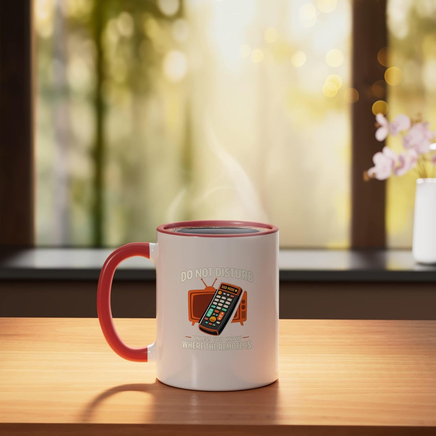 Taza Cerámica con Control Remoto Rojo/Blanco