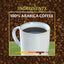 Taza de café orgánico tostado oscuro con chocolate