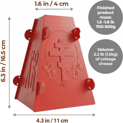 Molde Pascua rojo 2.2lb plástico 1.5x4.3x6.5pulg