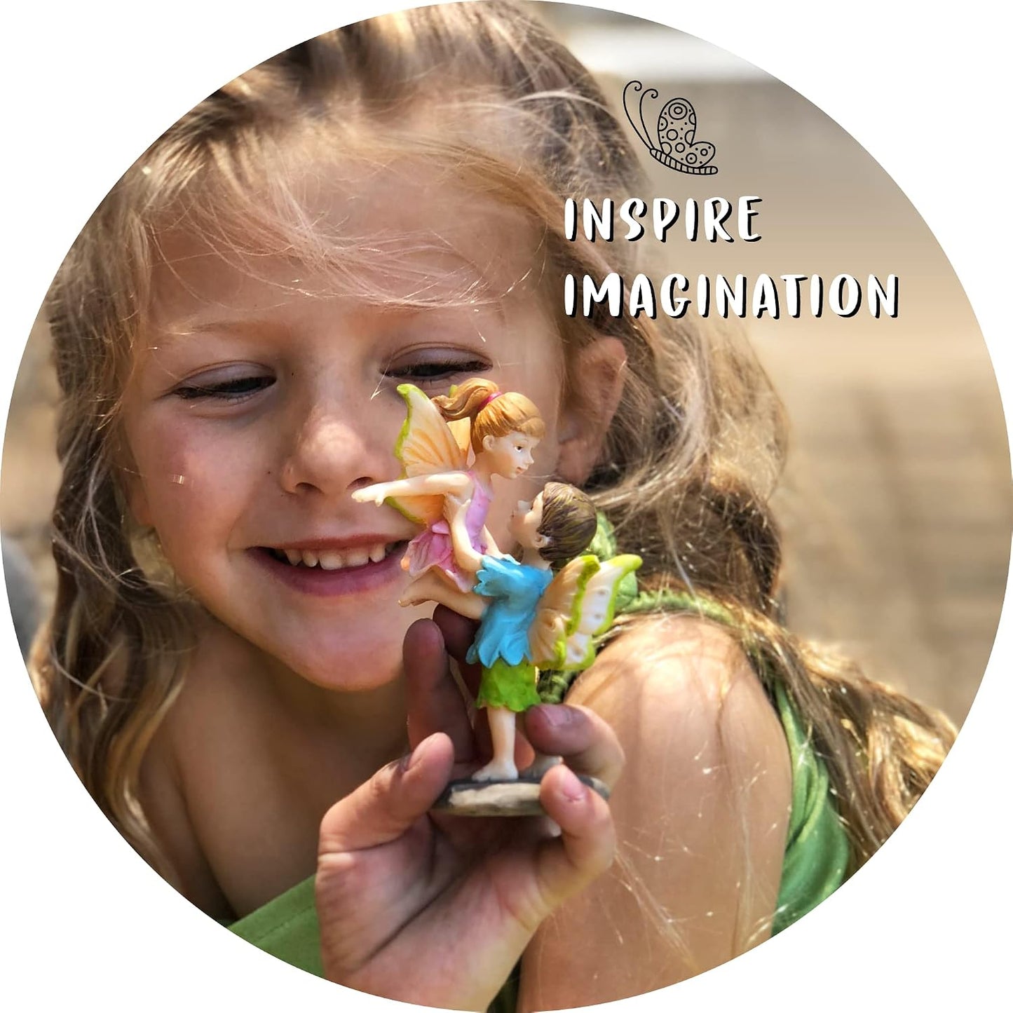 Figura hada miniatura decoración jardín caja regalo