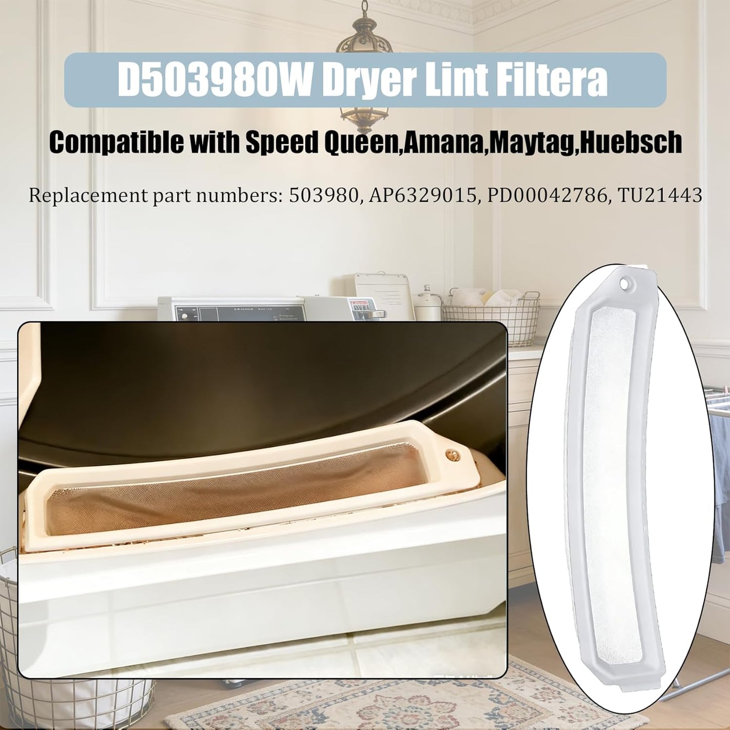 Filtro pelusa secadora comp Speed Queen Amana Maytag
