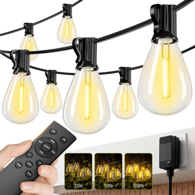 Tira luces LED exterior 200ft 722 bombillas S11 2200K blanco cálido