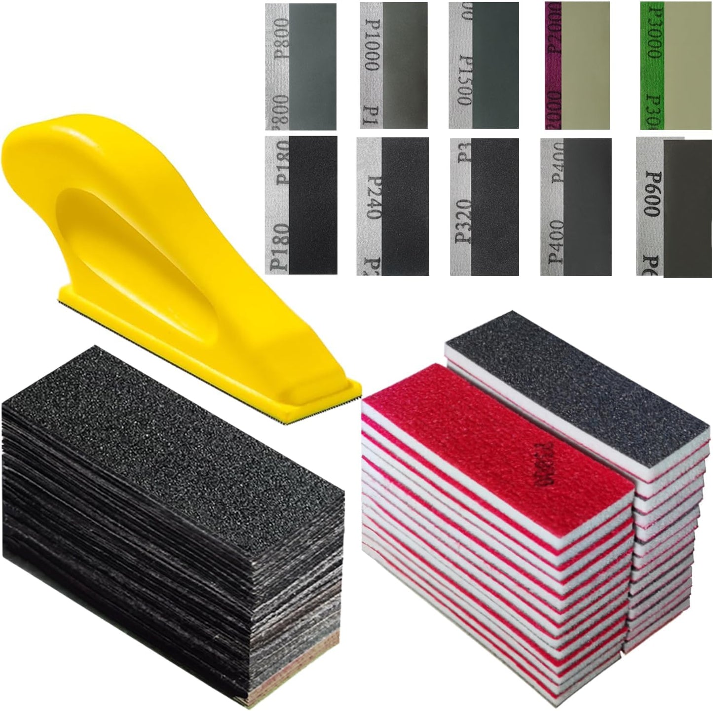 Kit papel lija microdetalles 3.5x1pulg 100 hojas