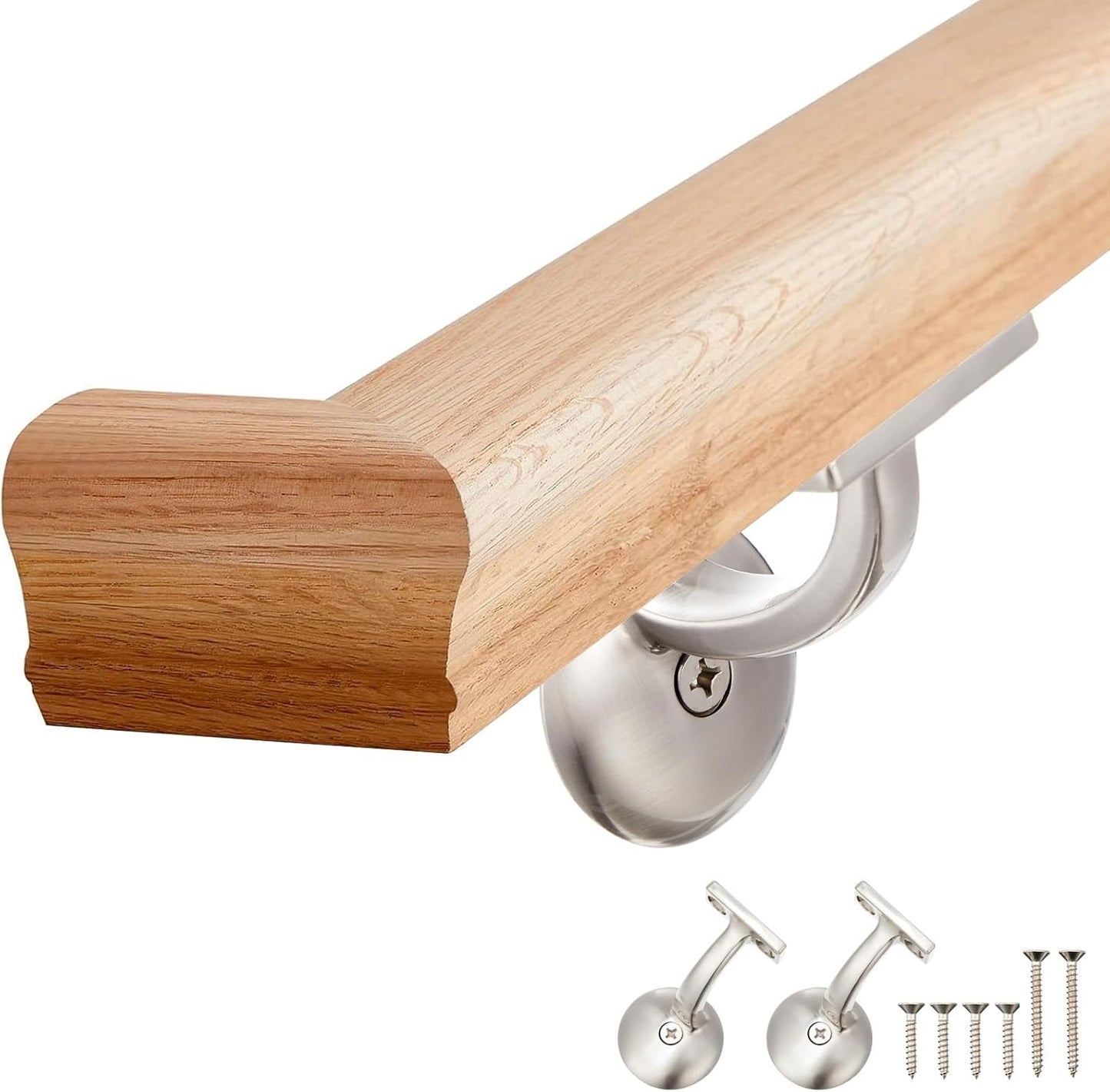 Kit barandilla roble rojo 5ft con soportes pared