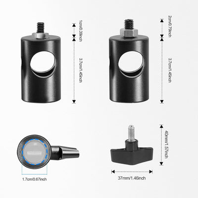 Adaptador DSLR 3/8 y 1/4 pulg estudio fotográfico