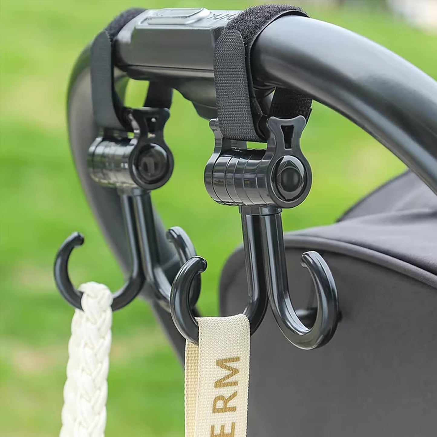 8 Ganchos dobles para campamento con correas ajustables multiusos