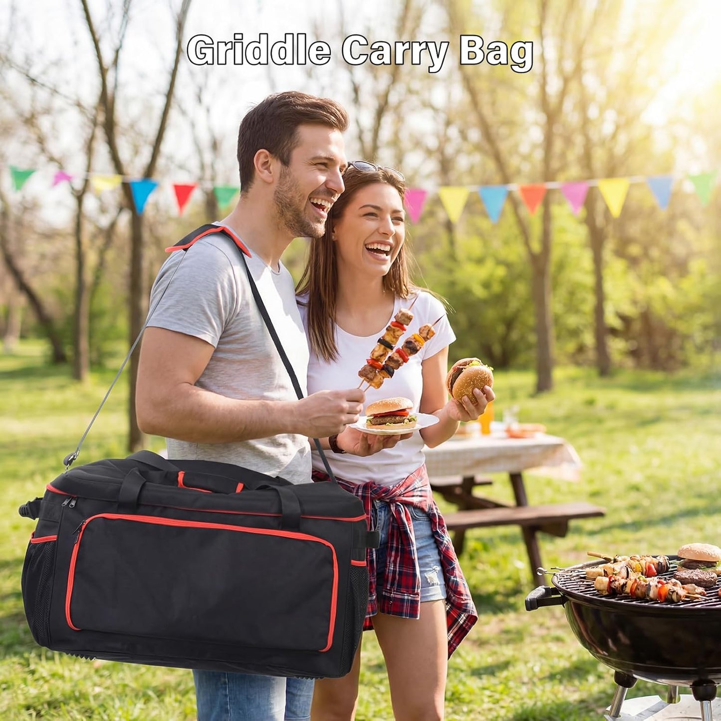 Bolsa almacenamiento herramientas parrilla resistente plegable