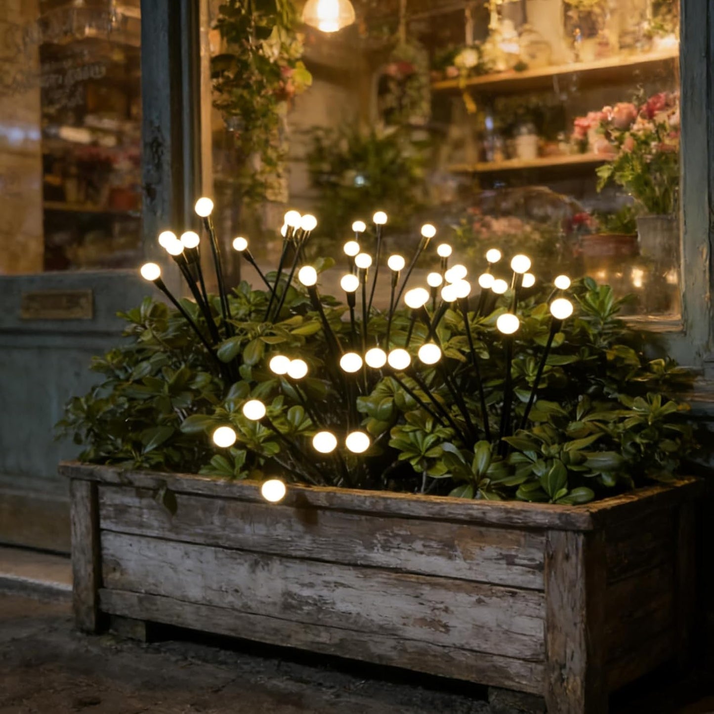 64 Luces LED Solares para Jardín 2 Modos Blanca Cálida