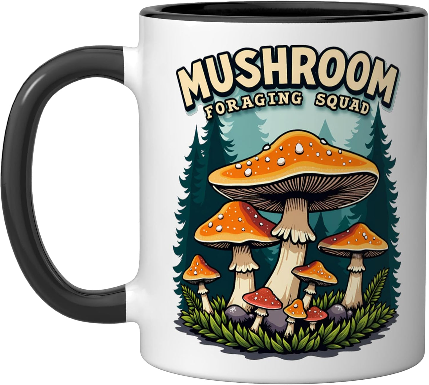 Taza cerámica para recolección de hongos morelos negro/blanco