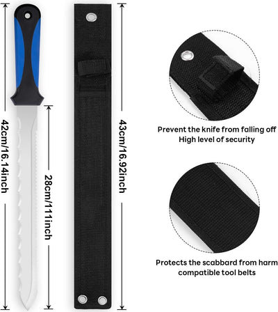 Cuchillo jardín doble filo 11.14pulg afilado transportable