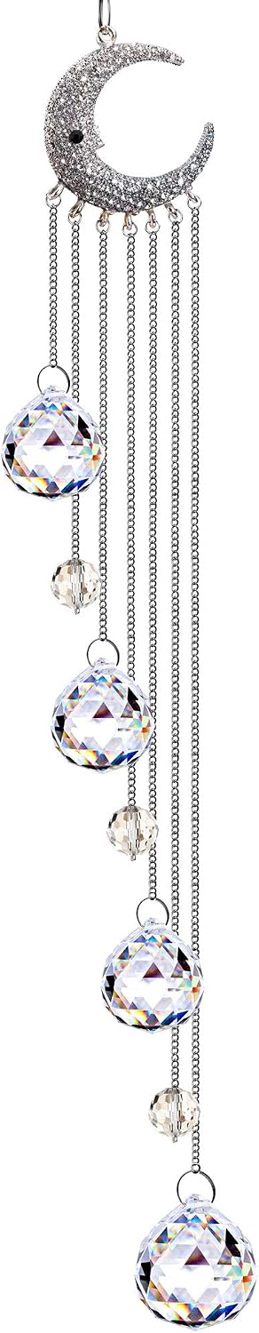 Adornos colgantes cristal transparente 20.5pulg arcoíris navidad