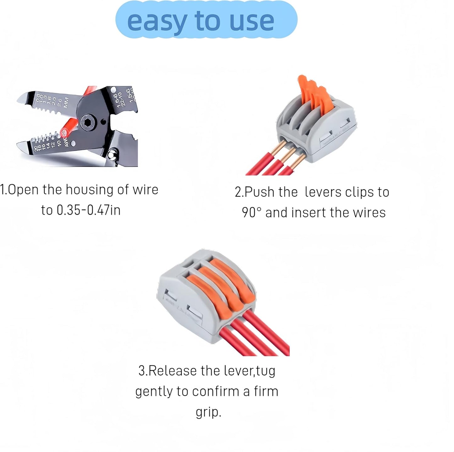 Kit 50 Conectores Rapidos Cable 2/3/5 AWG 28-12