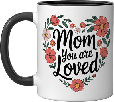 Taza cerámica para mamá Diseño adorable Negro/Blanco