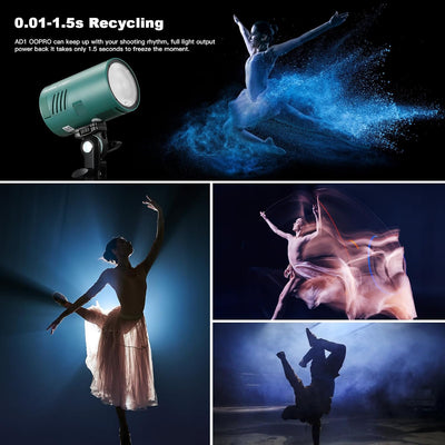 Luz estroboscópica AD100pro 100Ws batería 2600mAh inalámbrico