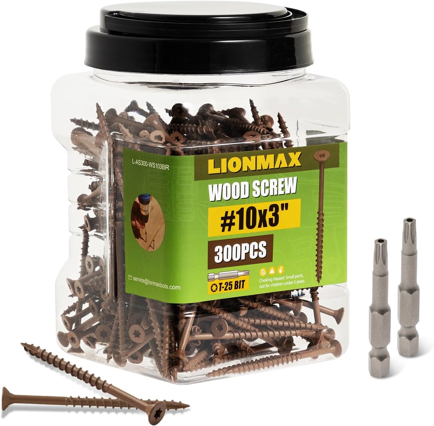 Tornillos madera 3pulg #10x3 revestimiento epoxi resistente