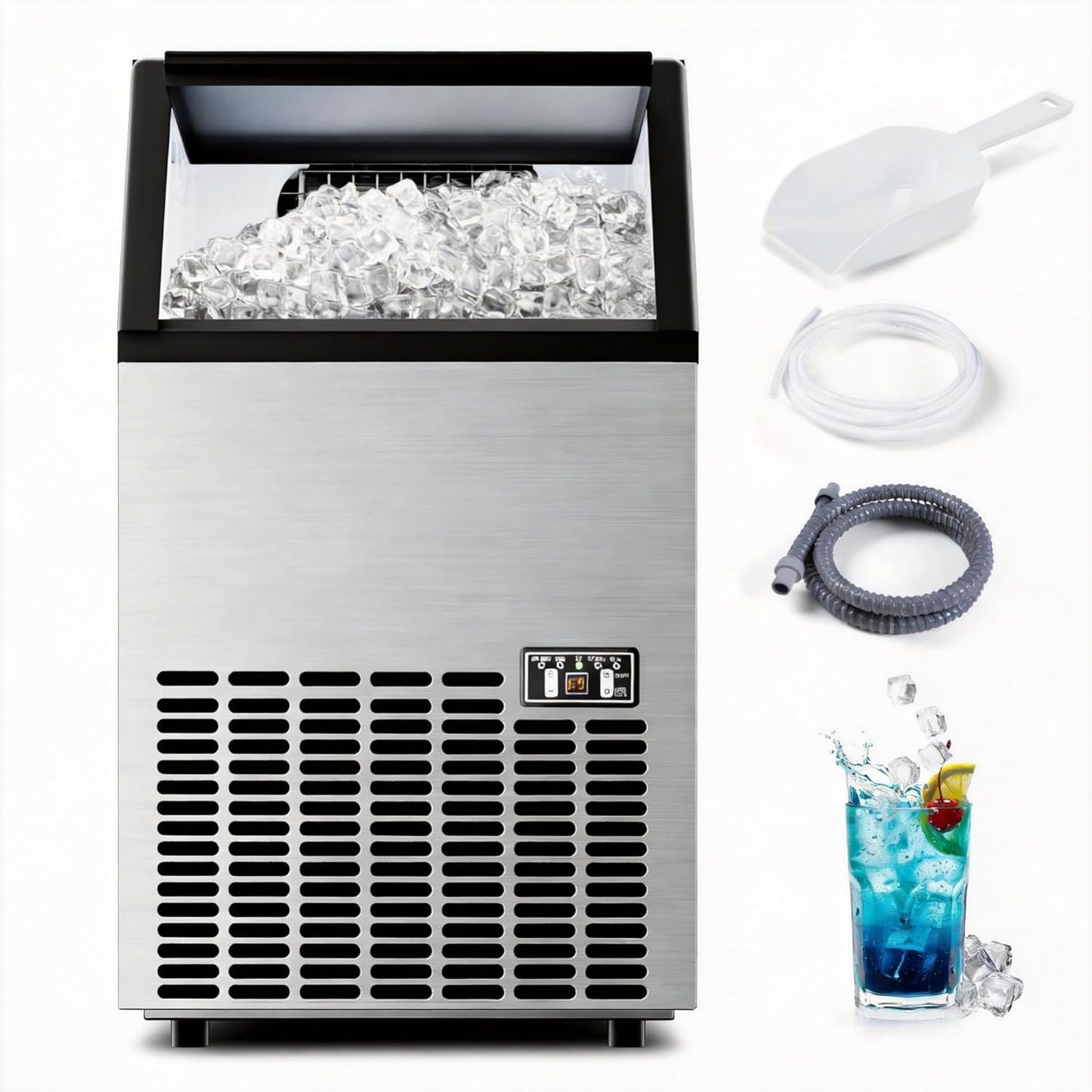 Máquina hielo comercial 95 lb/día 45 cubos en 12 min