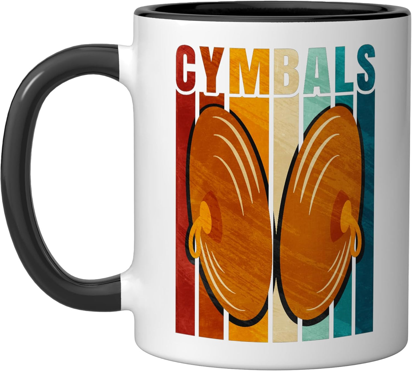 Taza Cerámica Cymbal Negro/Blanco
