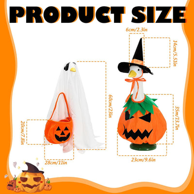 Set 2 trajes Halloween para porche 23pulg calabaza fantasma