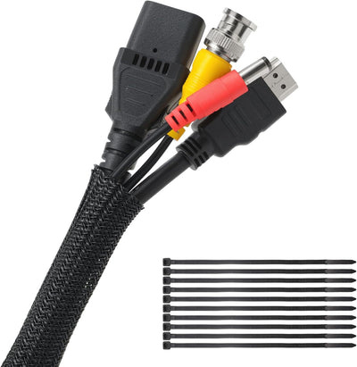 Funda protectora cable 30pies 1/2pulg tubo telar alambre trenzado