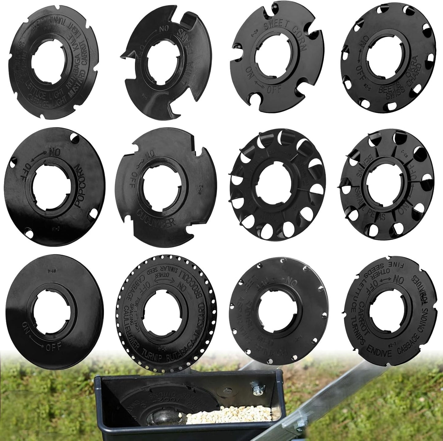 Juego 12 platos Se-ed para Earthway 10001 1001-B