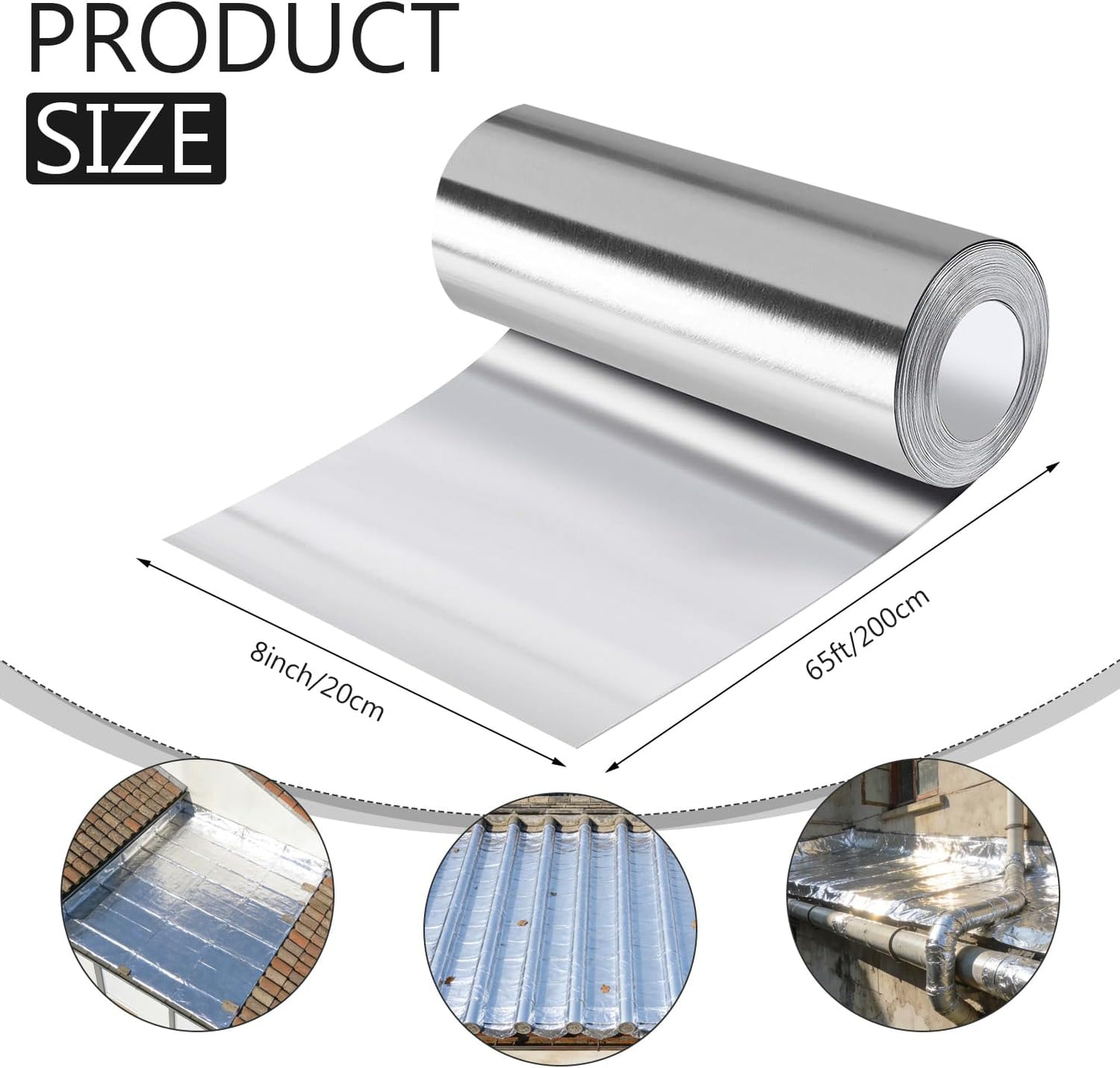 Rollo Aluminio 8x65pulg Paneles Techos Prevención Manchas