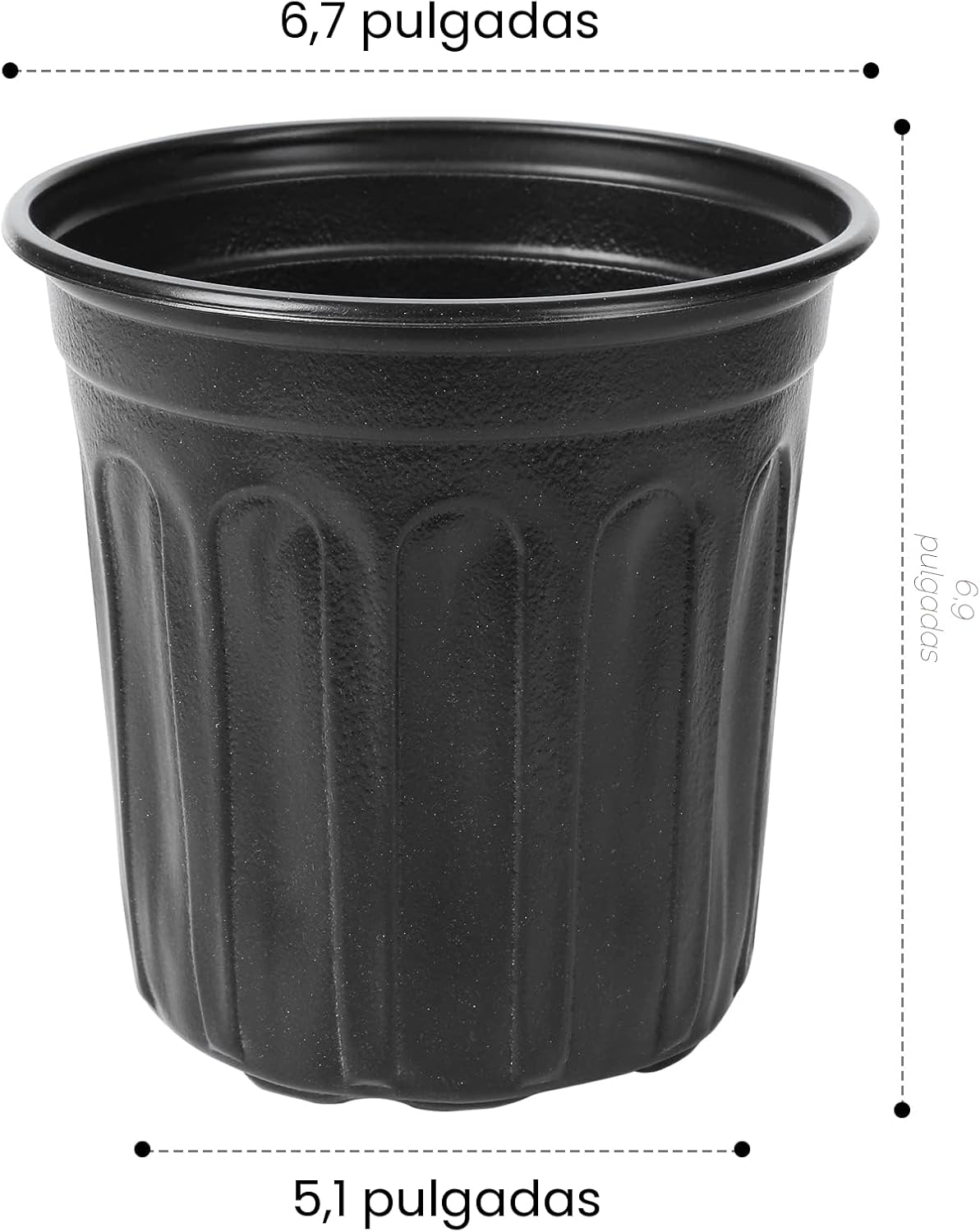 50 Macetas Plástico Suave 1gal con Etiquetas para Plantas